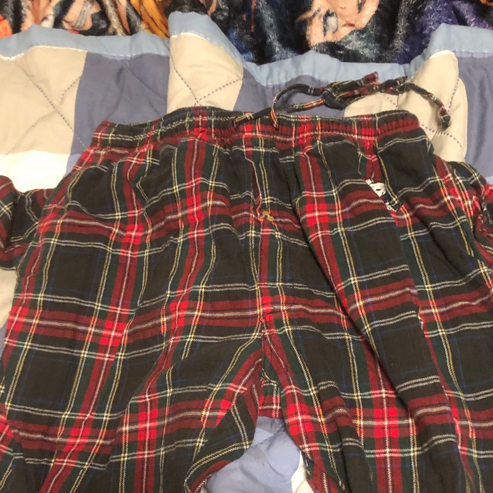 Kids Red & Black Plaid Pajama Pants - Brand:
